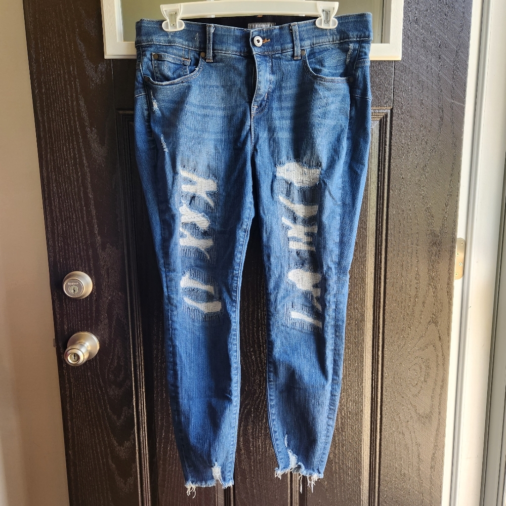 Torrid Distressed Bombshell Skinny Jeans Size 16R